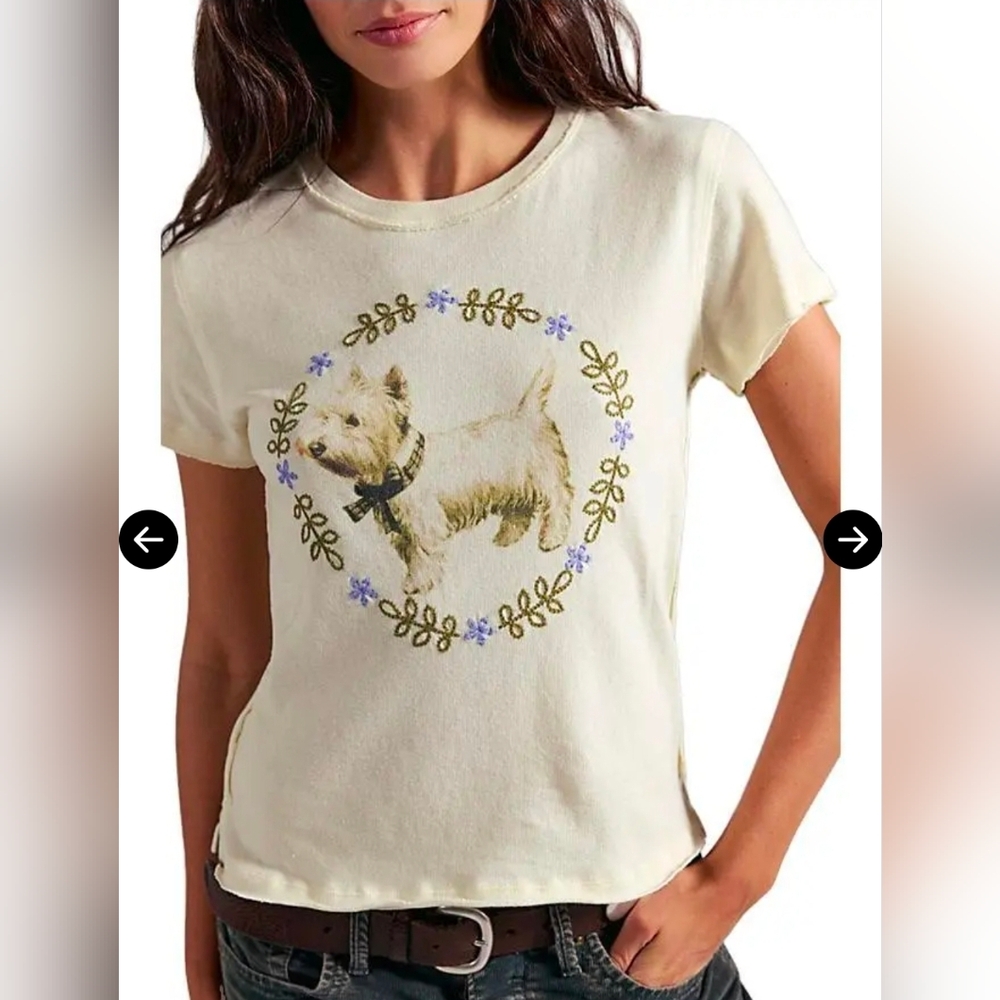 Free People Fur Friends Tee Westie